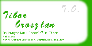 tibor oroszlan business card